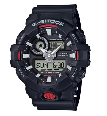 GA700-1A G SHOCK DUO BLACK RESIN BAND