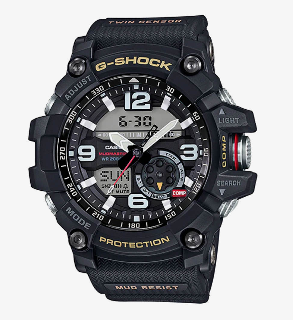 GG1000-1A G SHOCK DUO MUDMASTER TWIN SENS ,BLACK RESIN