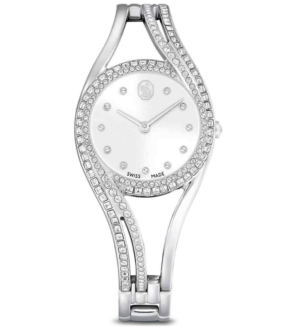 5689432 Hyperbola bangle watch Swiss Made, Silver tone, Stainless steel