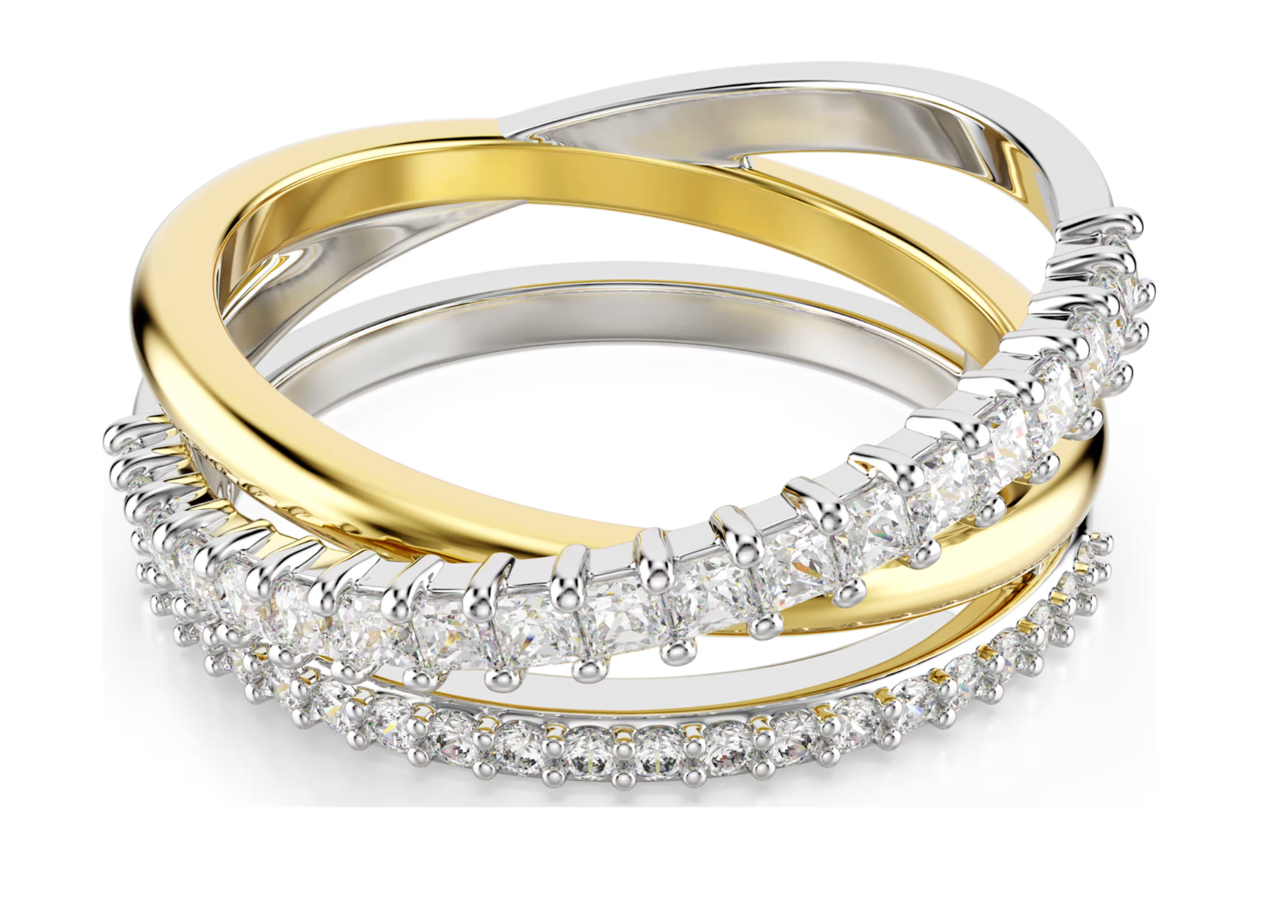 5714163 RE HYPERBOLA: RING 3 BAND  WHITE/MIX 55