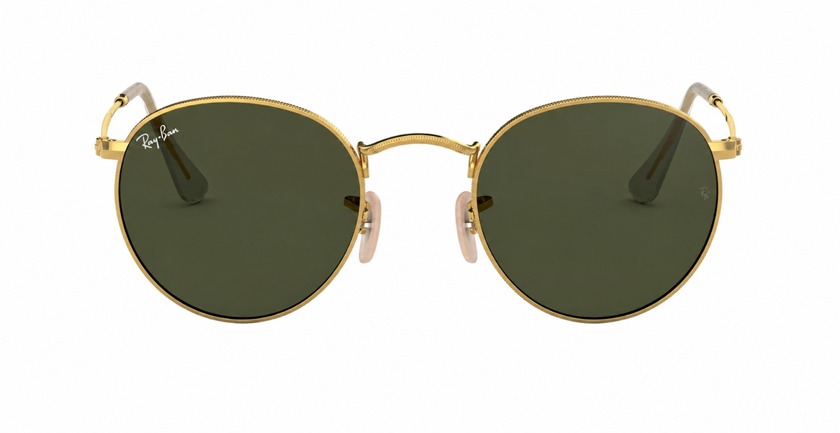 RAYBAN 0RB3447 SIZE 50 ROUND METAL ARISTA W/G-15 GREEN