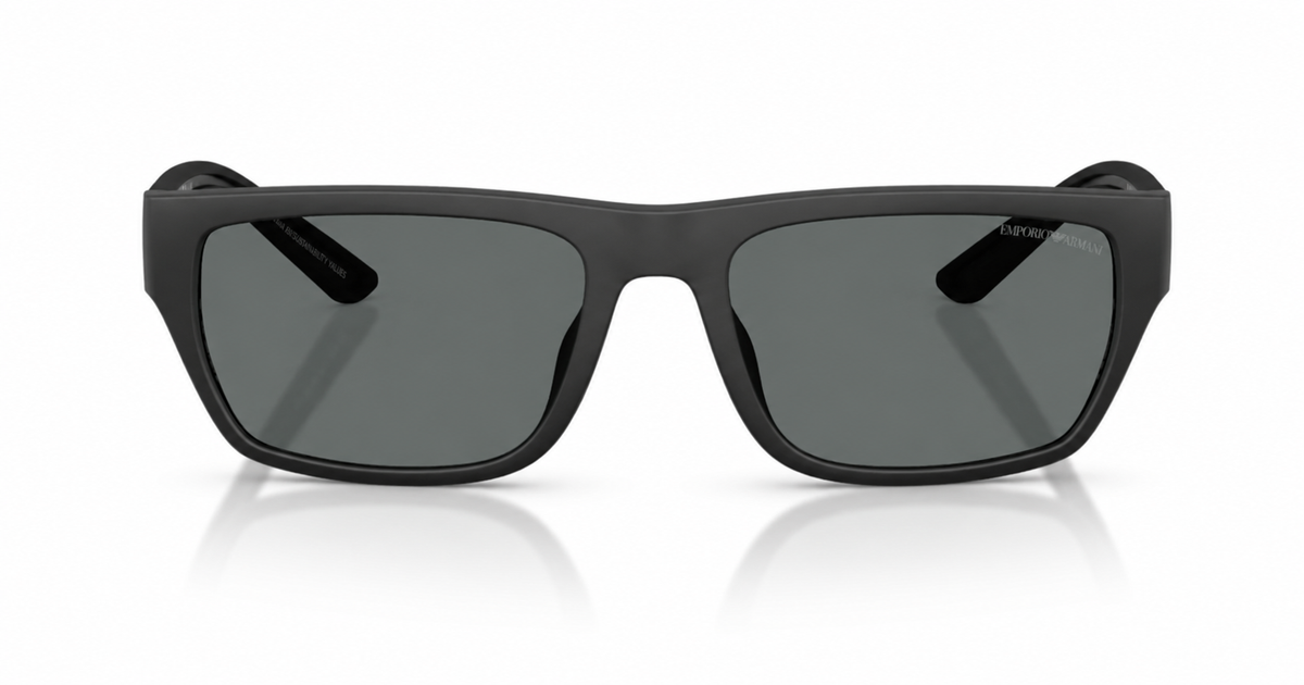 EMPORIO ARMANI 0EA4267U RUBBERIZED MATTE BLACK W/DARK GREY POLAR