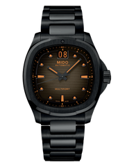 M0495263308100 MIDO MULTIFORT GS AUTO STEEL ORANGE STRAP GREY DIAL