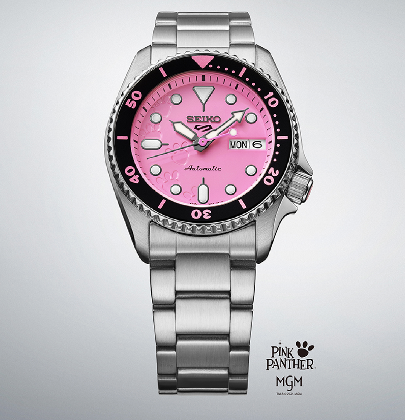 SEIKO SRPM07K 5 PINK PANTHER LIMITED EDITION