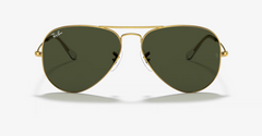 RAYBAN 0RB3025 L0205 SIZE 58 AVIATOR LARGE METAL ARISTA W /G-15 GREEN