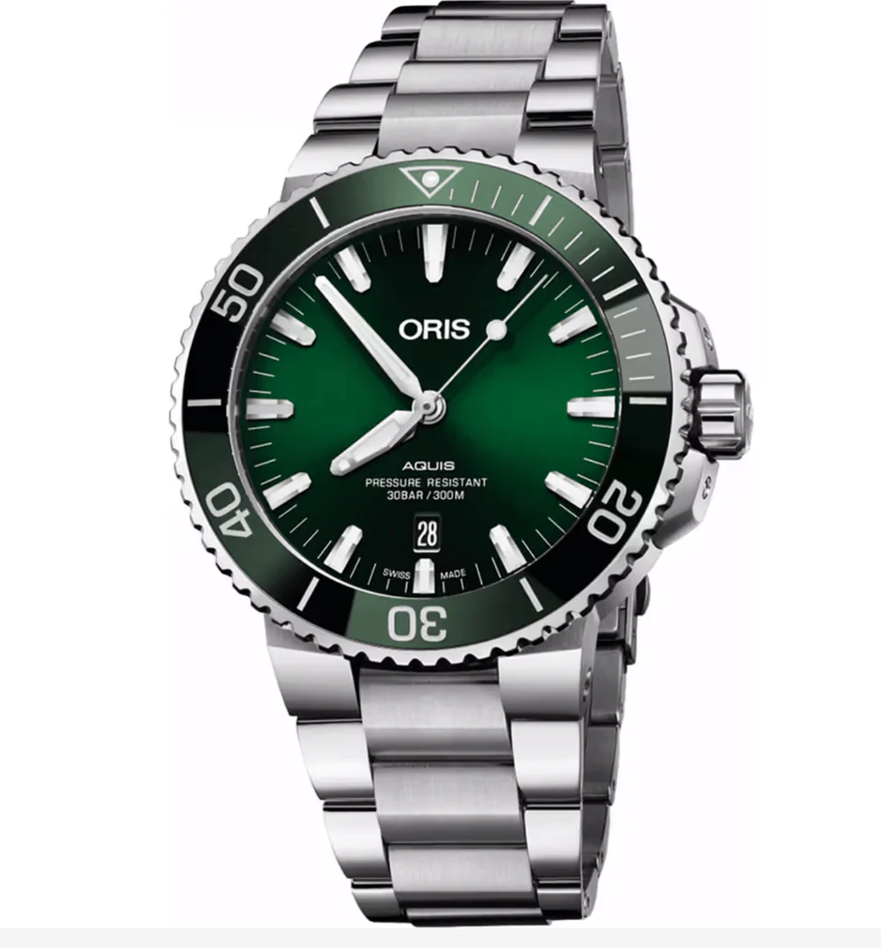 01 733 7789 4157-07 8 23 04PEB AQUIS DATE GREEN DIAL