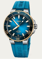 01 400 7769 6355 07 4 22 75FC Aquis Date Cal. 400 Bico - Dial: Blue, Strap: RS blue