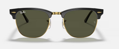 RAYBAN 0RB3016 SIZE 51 CLUBMASTER BLACK W/G-15 GREEN