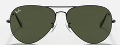 RAYBAN 0RB3026 SIZE62 AVIATOR LARGE METAL II BLACK W/G-15 GREEN