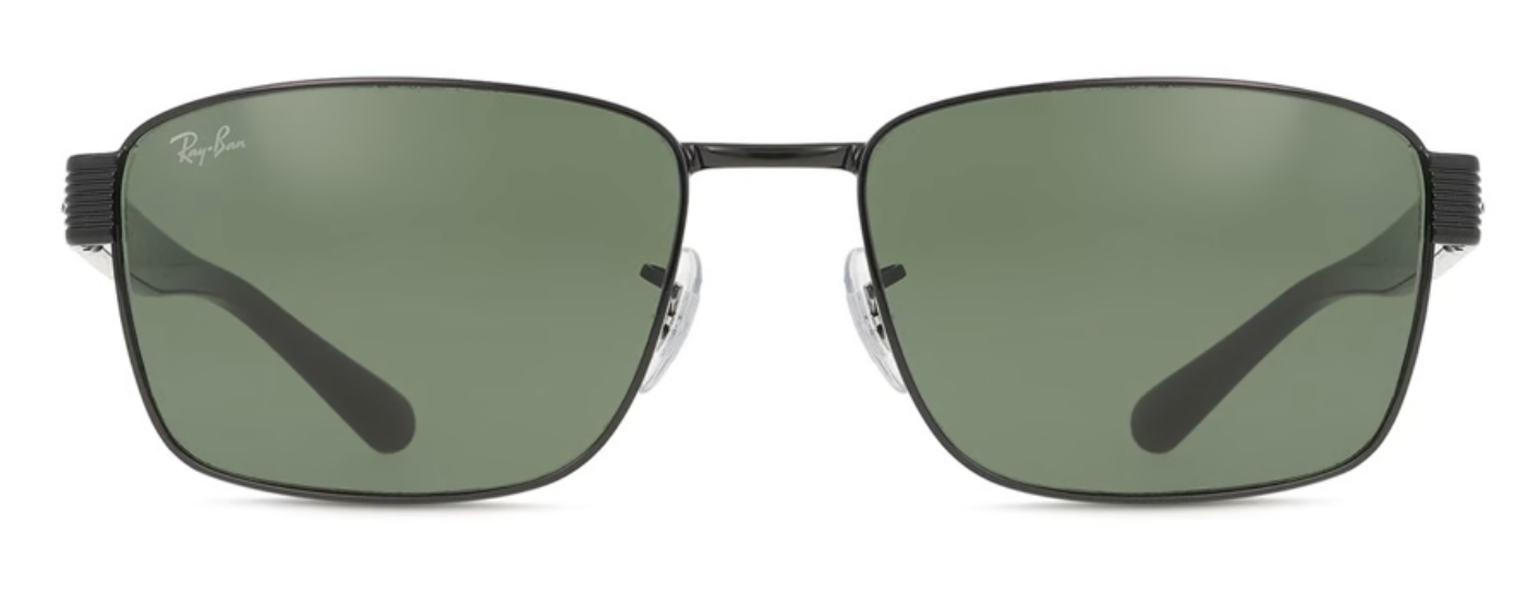 RAY BAN 0RB3750 002/3162 BLACK  W/GREEN