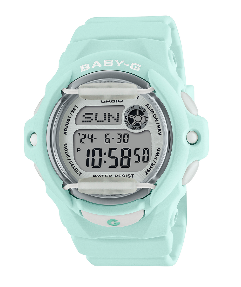BG169U-3D BABY G DIG RENEWAL BG 169R-3D, GREEN RESIN BAND