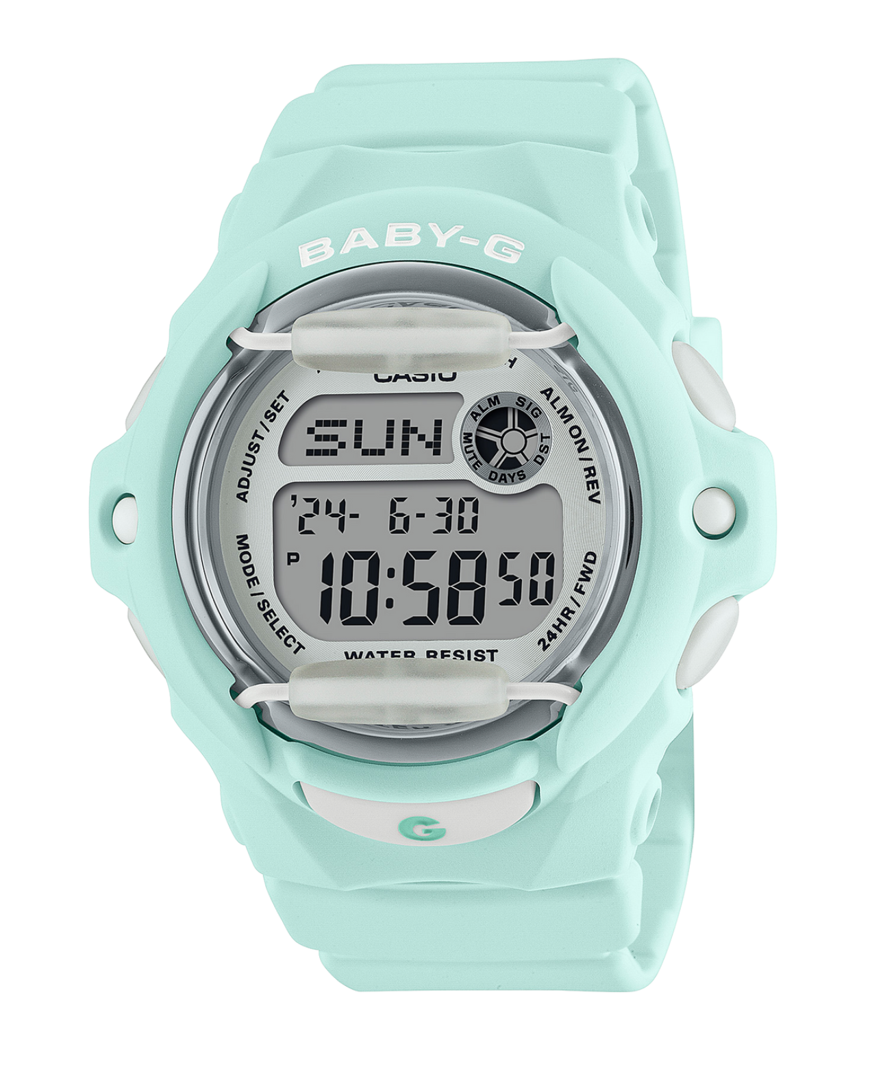 BG169U-3D BABY G DIG RENEWAL BG 169R-3D, GREEN RESIN BAND