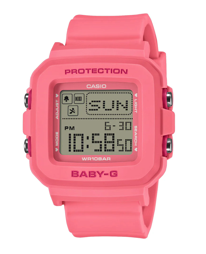 BGD10KH-4D BABY G DIG HEART POP, PINK RESIN BAND & CASE