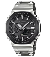 GMB2100BT-1A G SHOCK METAL, BLACK  BEZEL, S/STEEL BAND