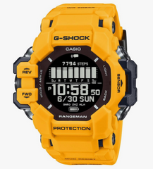 GPRH1000-9D G SHOCK DIG GPS RANGMAN, YELLOW RESIN BAND