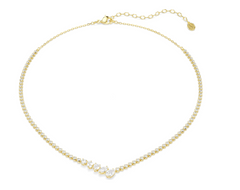 5747931 Mesmera necklace Mixed cuts, White, 18K gold finish