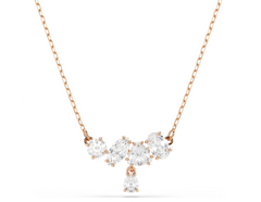5747996 Mesmera necklace Mixed cuts, White, 18K rose gold finish