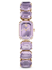 5722364 Watch Octagon cut bracelet, Purple, Champagne gold-tone finish