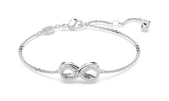 5679664 Hyperbola bracelet Infinity, White, Rhodium plated