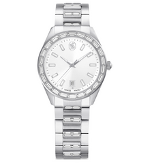 5734665 Matrix date watch Swiss Made, Metal bracelet, Silver Tone, Stainless steel