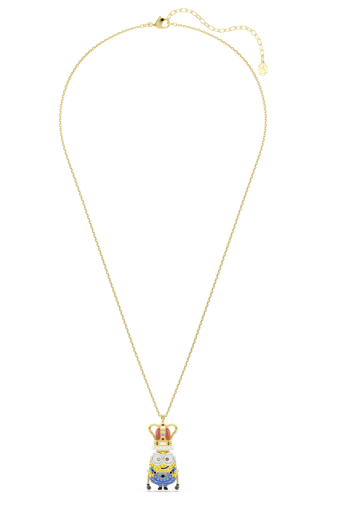 5743385 Minions King Bob pendant Pavé, Multicoloured, 18K gold finish