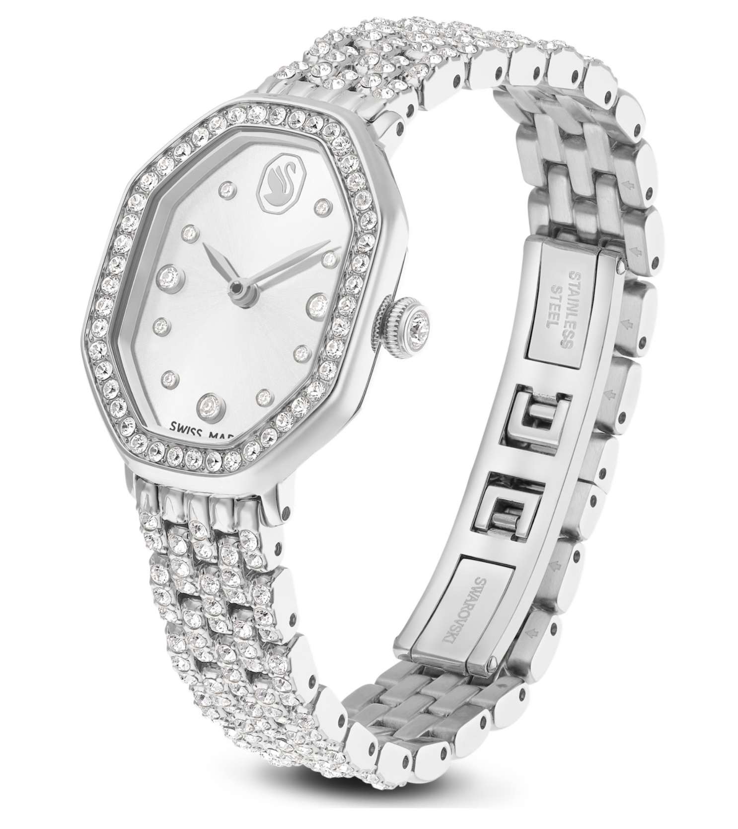 5749451 Dextera octagon watch Swiss Made, Metal bracelet, Silver Tone, Stainless steel