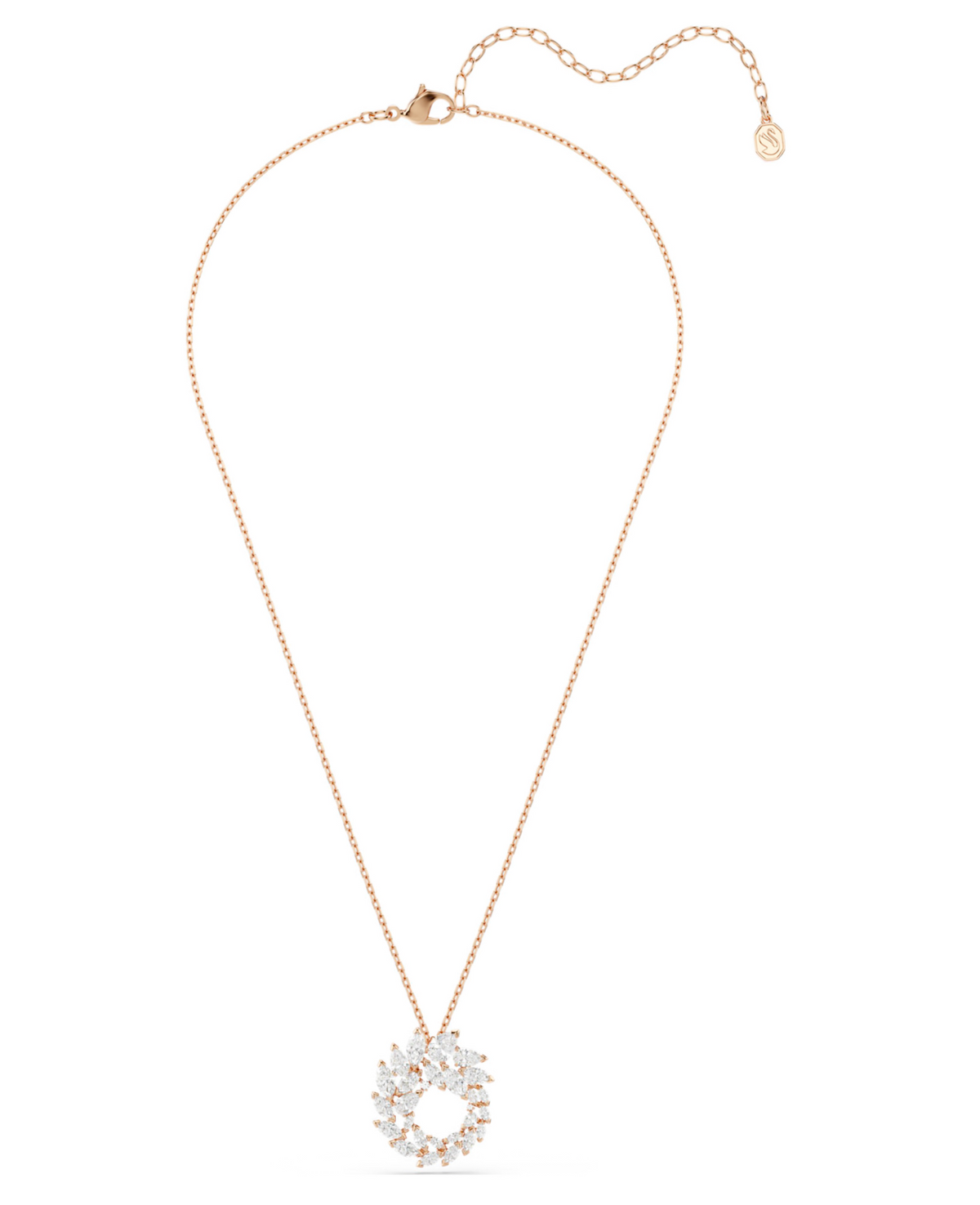 5764188 Mesmera pendant Marquise cut, White, 18K rose gold finish