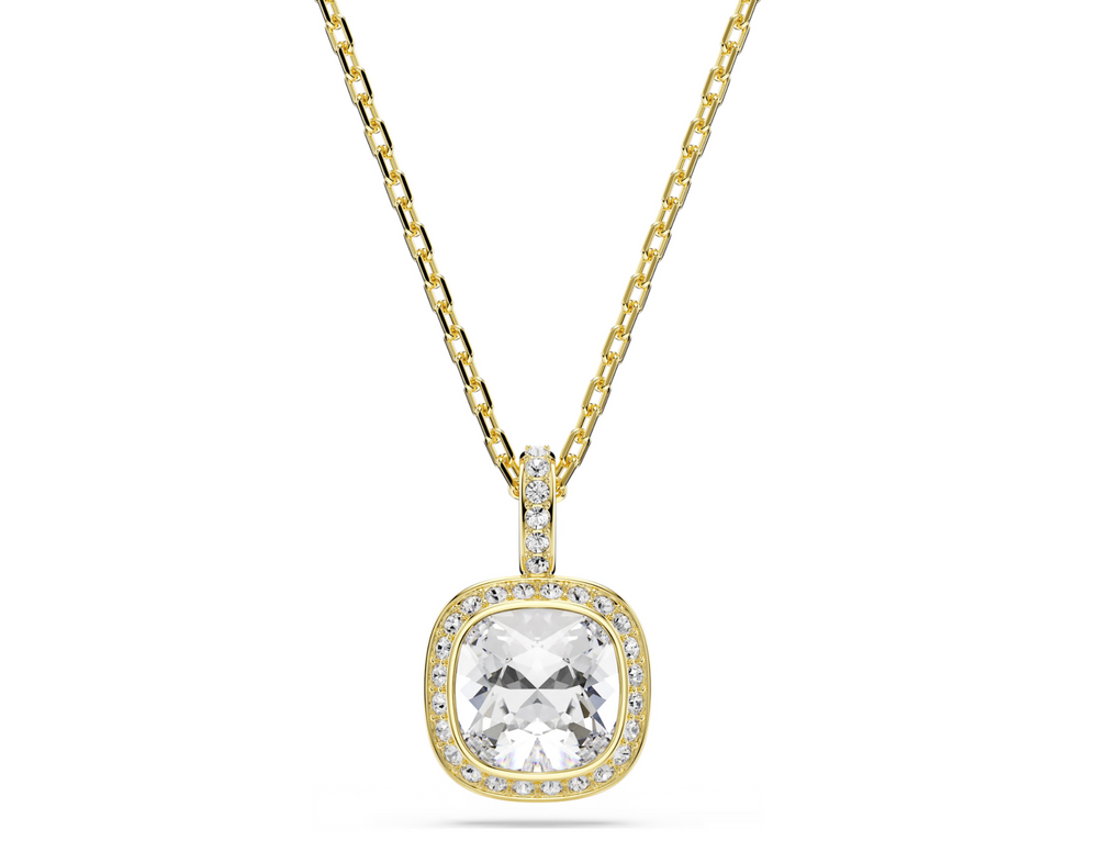 5764761 Una Angelic pendant Cushion cut, White, 18K gold finish