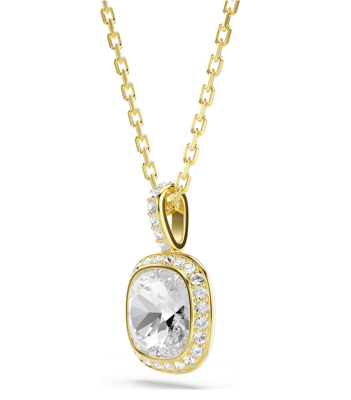 5764761 Una Angelic pendant Cushion cut, White, 18K gold finish