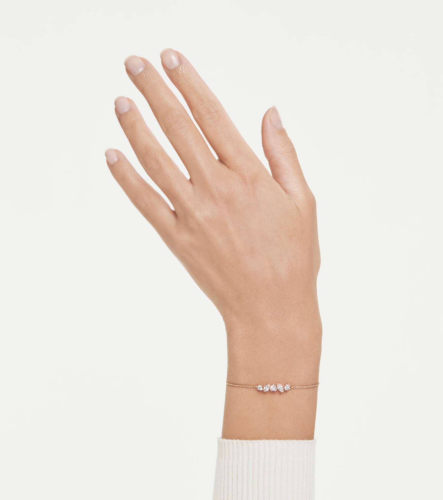 5764801 Mesmera bracelet Mixed cuts, White, 18K rose gold finish