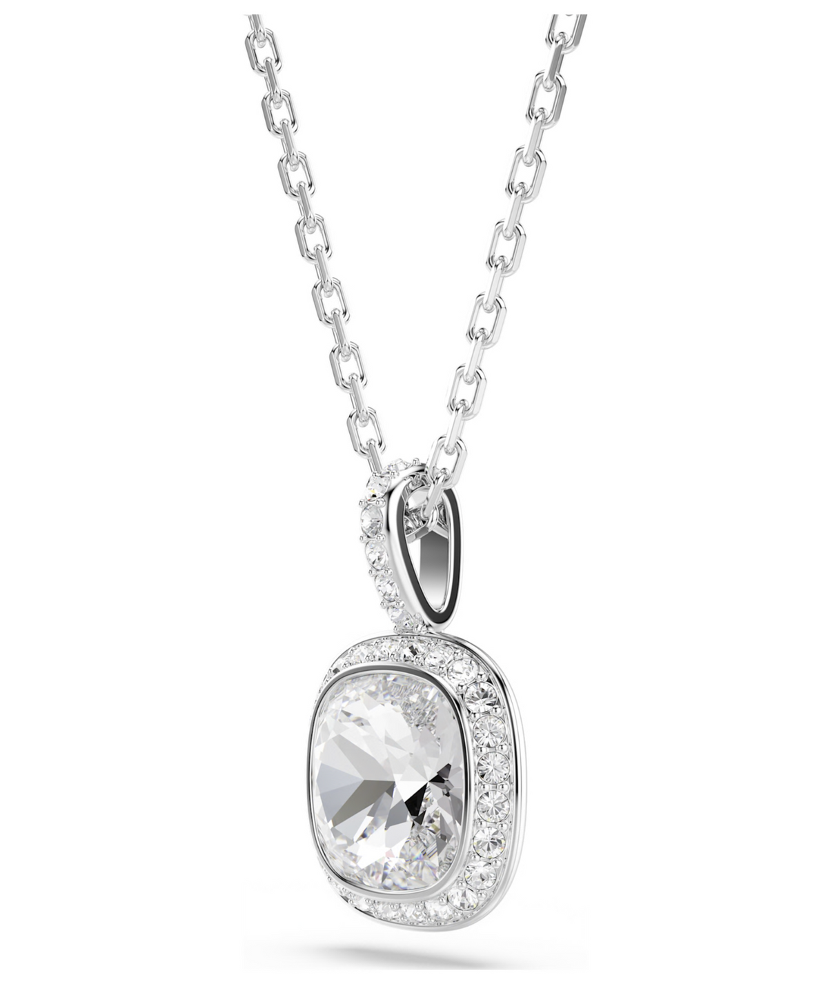 5754340 Una Angelic pendant Cushion cut, White, Rhodium plated