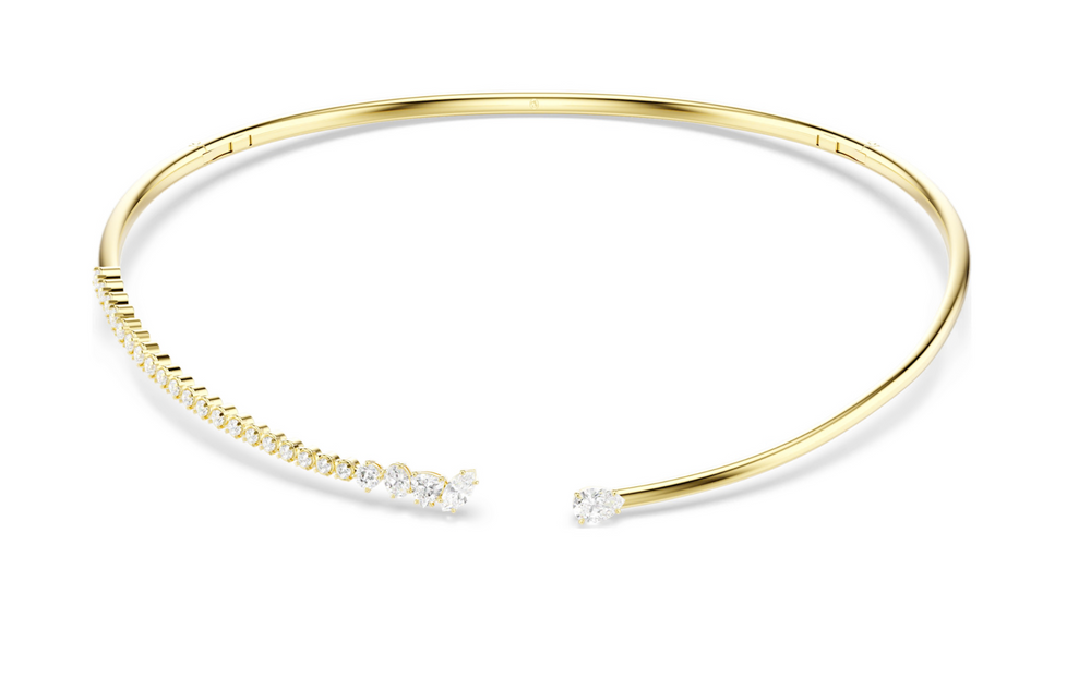 5765175 Mesmera choker Mixed cuts, White, 18K gold finish