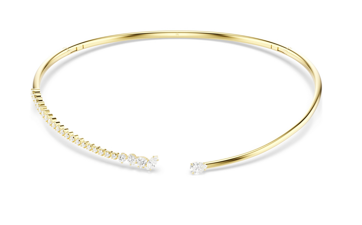 5765175 Mesmera choker Mixed cuts, White, 18K gold finish