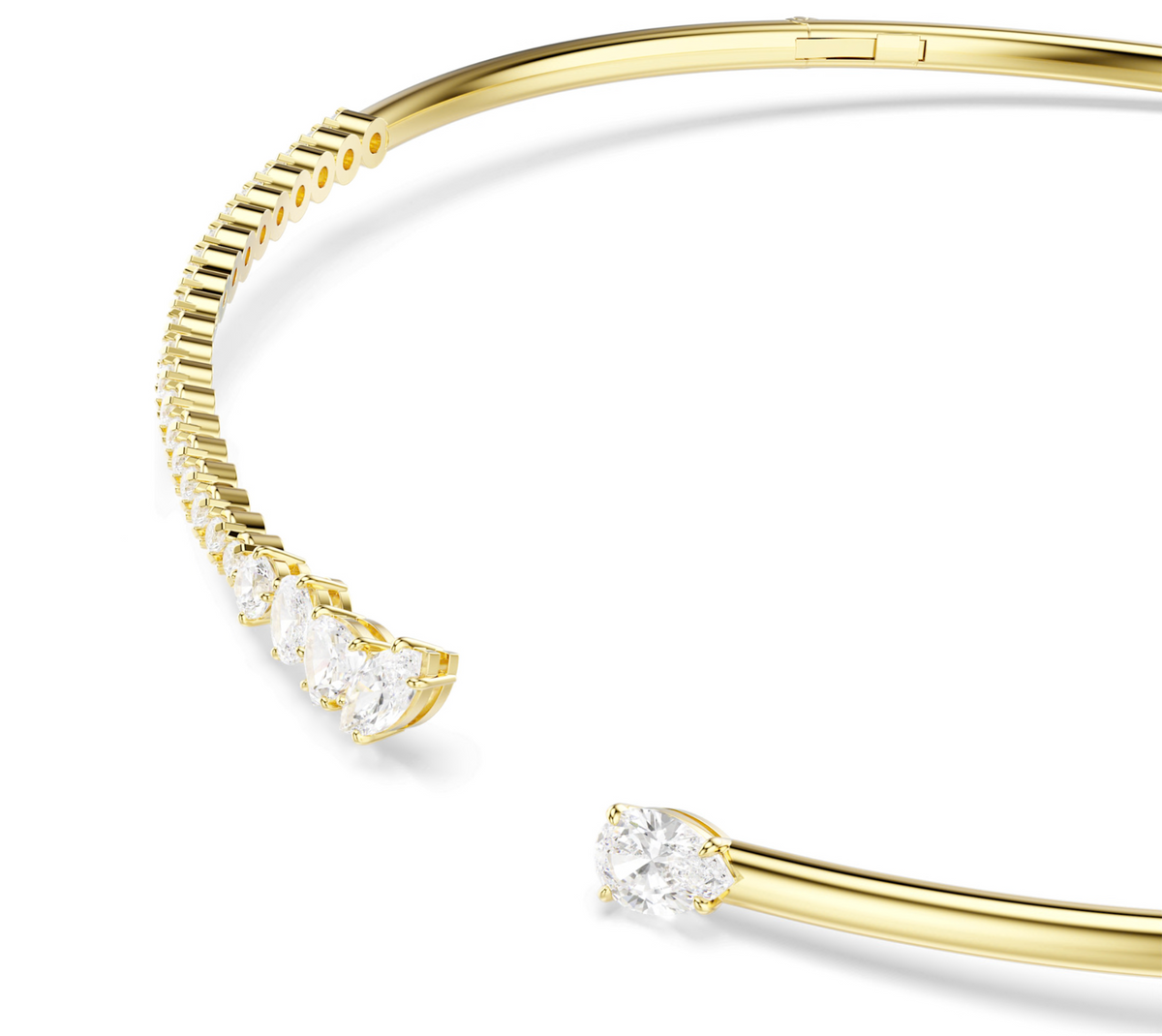 5765175 Mesmera choker Mixed cuts, White, 18K gold finish