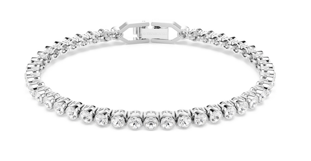 1808960 Imber Emily Tennis bracelet Round cut, White, Rhodium plated