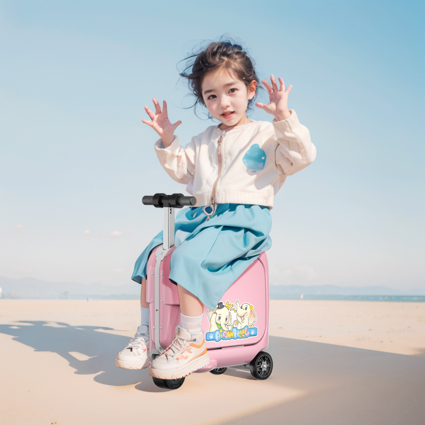 Airwheel SQ3S PINK – Premium Kids’ Rideable Smart Suitcase