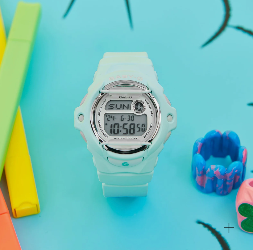 BG169U-3D BABY G DIG RENEWAL BG 169R-3D, GREEN RESIN BAND