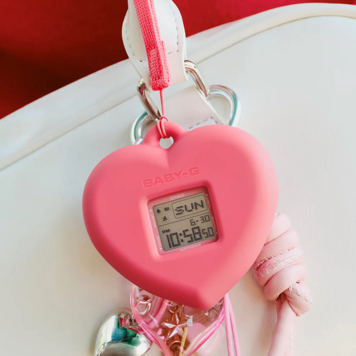 BGD10KH-4D BABY G DIG HEART POP, PINK RESIN BAND & CASE