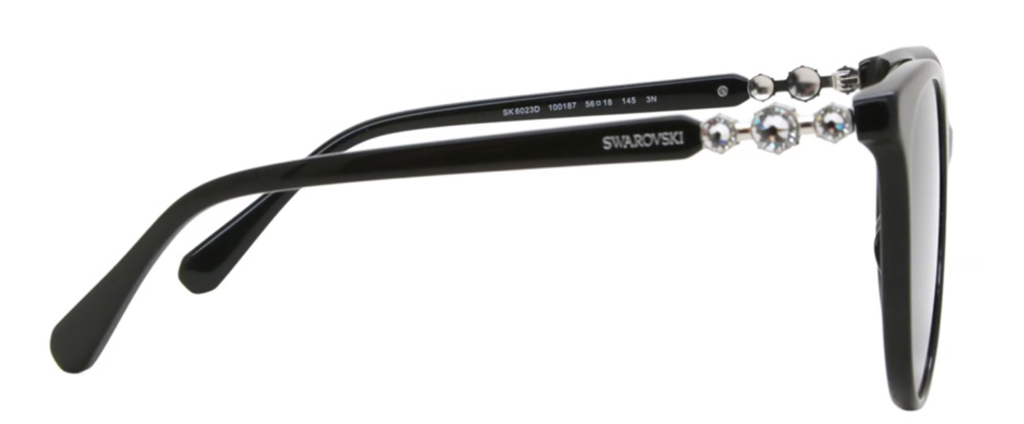 SWAROVSKI 0SK6023D BLACK W/DARK GREY