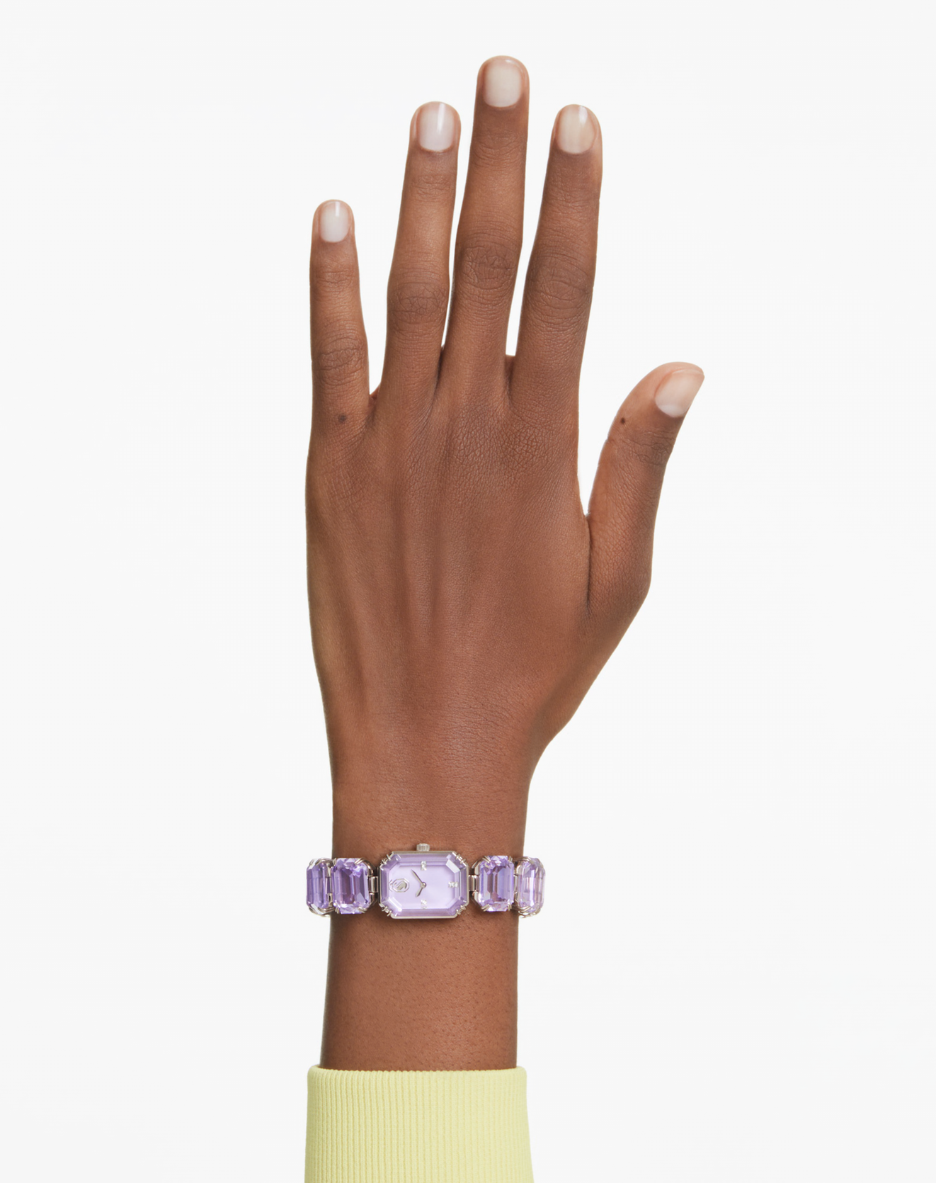 5722364 Watch Octagon cut bracelet, Purple, Champagne gold-tone finish