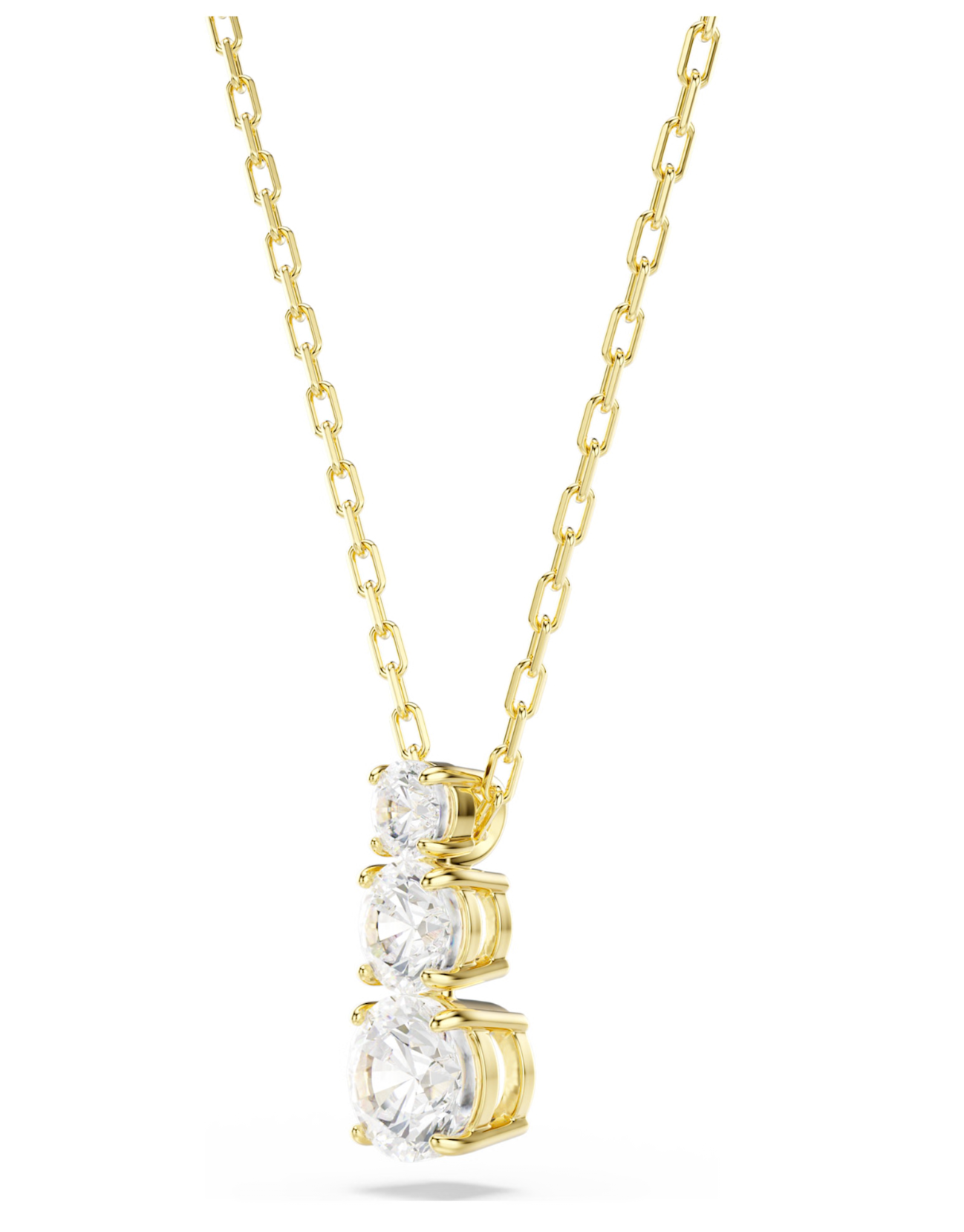 5723298 Stilla Attract pendant Round cut, White, 18K gold finish