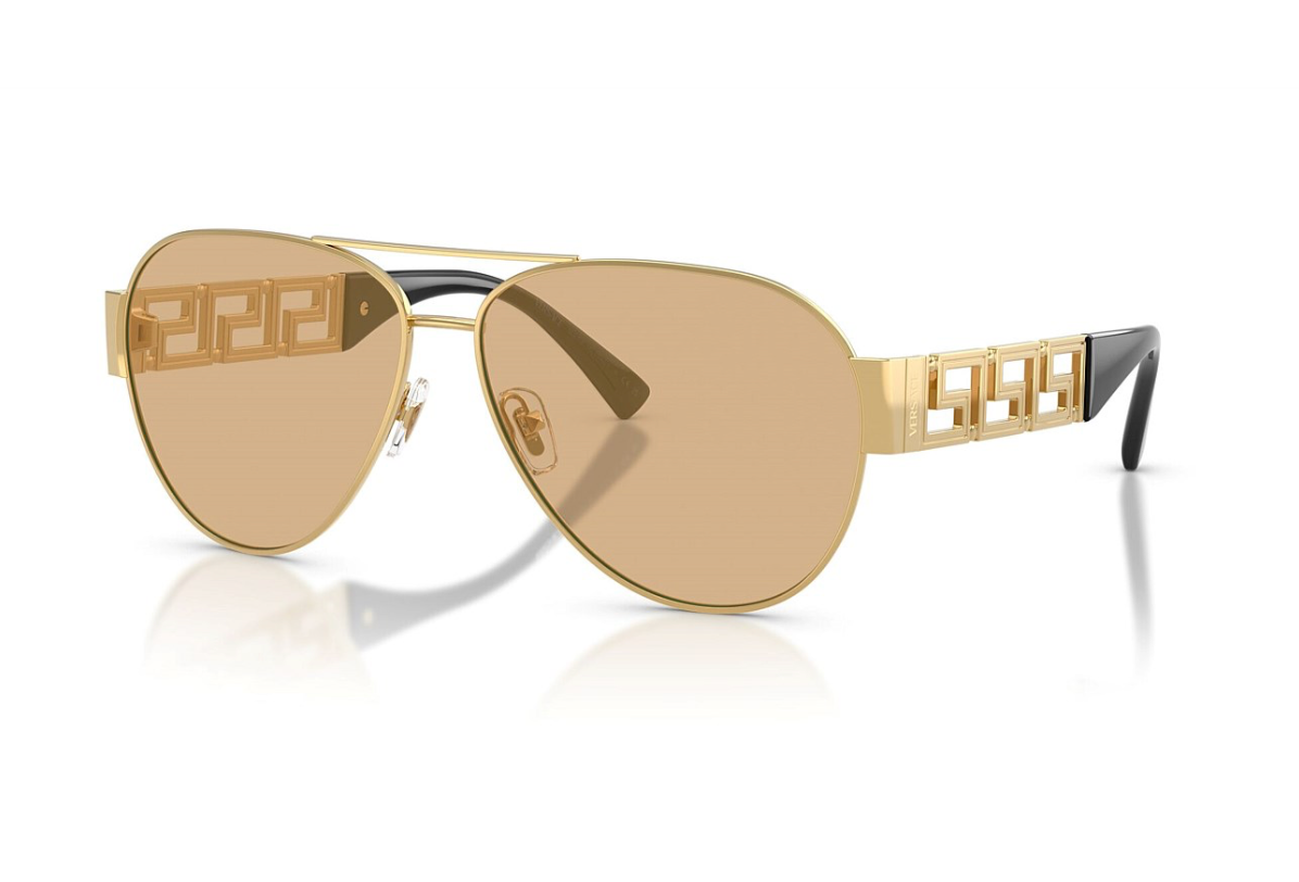 VERSACE OVE2289 1002D861 GOLD W/LIGHT YELLOW MIRROR SILVER INT
