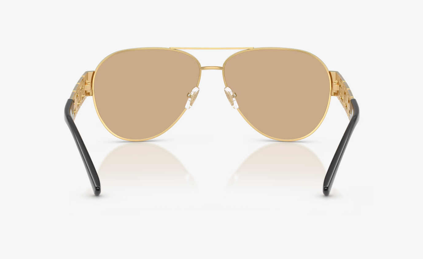 VERSACE OVE2289 1002D861 GOLD W/LIGHT YELLOW MIRROR SILVER INT