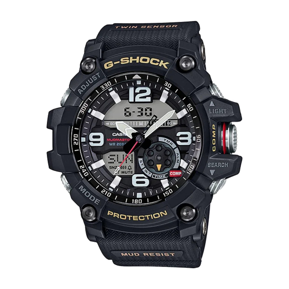 GG1000-1A G SHOCK DUO MUDMASTER TWIN SENS ,BLACK RESIN