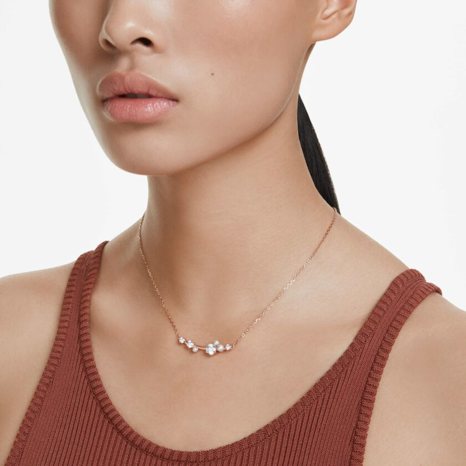 5729504 CONSTELLLA:NECKLACE BAR WHITE/ROS