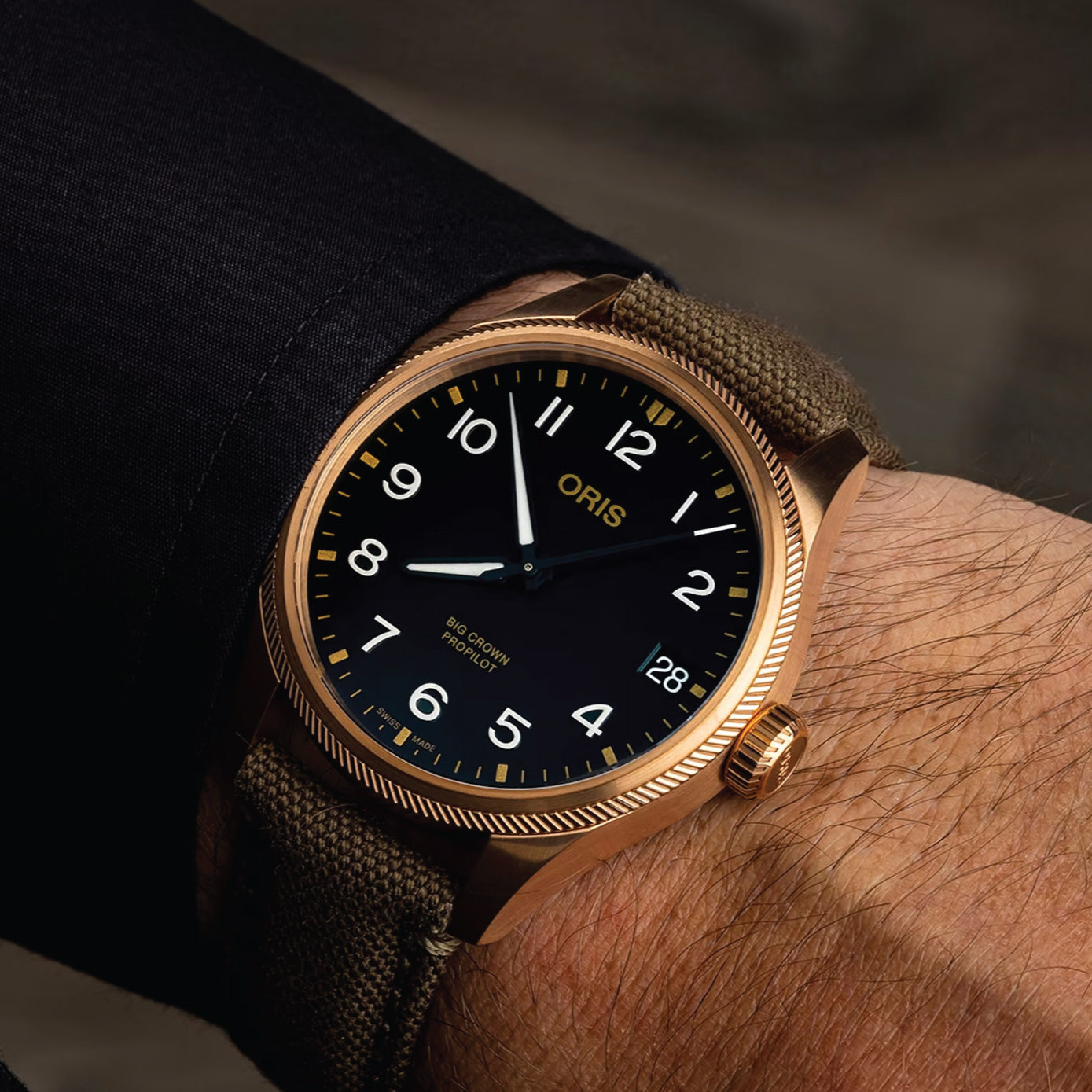 Oris BC Propilot Bronze - Balck Arab Num Dial