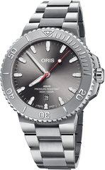 Oris Aquis Date - Dial: Grey, Strap: MB steel polished