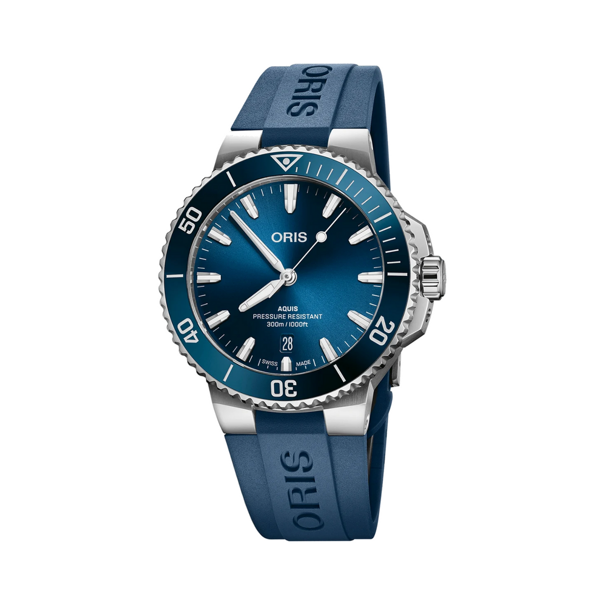 01 733 7787 4135-07 4 22 35FC Oris-Aquis Date, Dial:Blue, Strap: Caoutchouc Blue