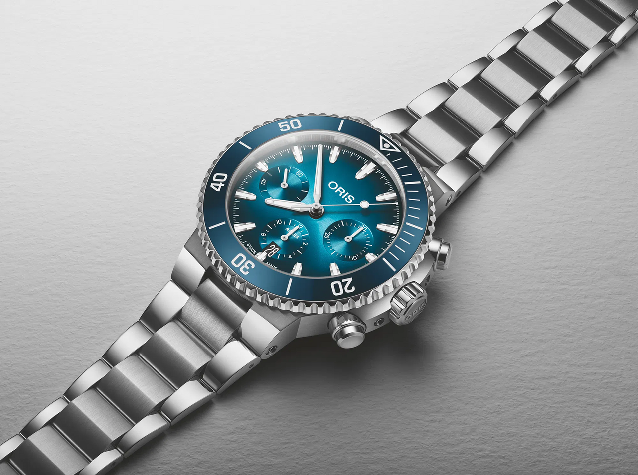 Aquis Chronograph - Dial: Blue, Strap: MB steel polished