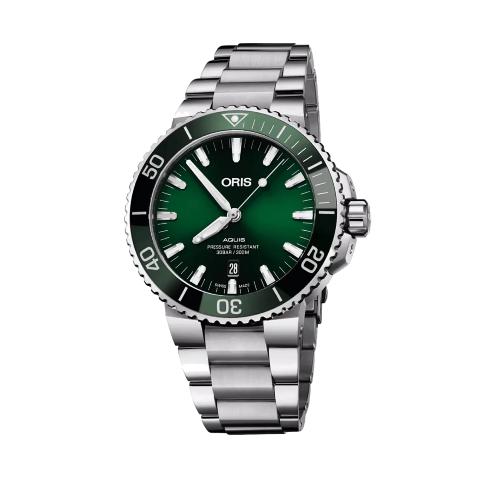 01 733 7789 4157-07 8 23 04PEB AQUIS DATE GREEN DIAL
